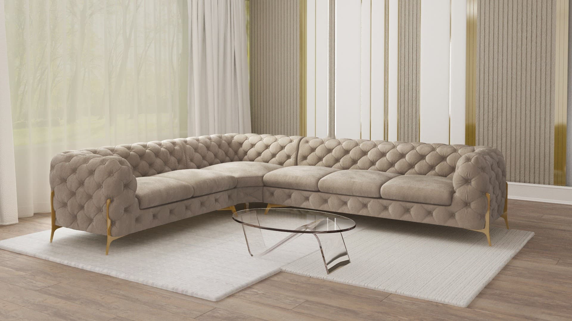 Links / Dunkle Creme