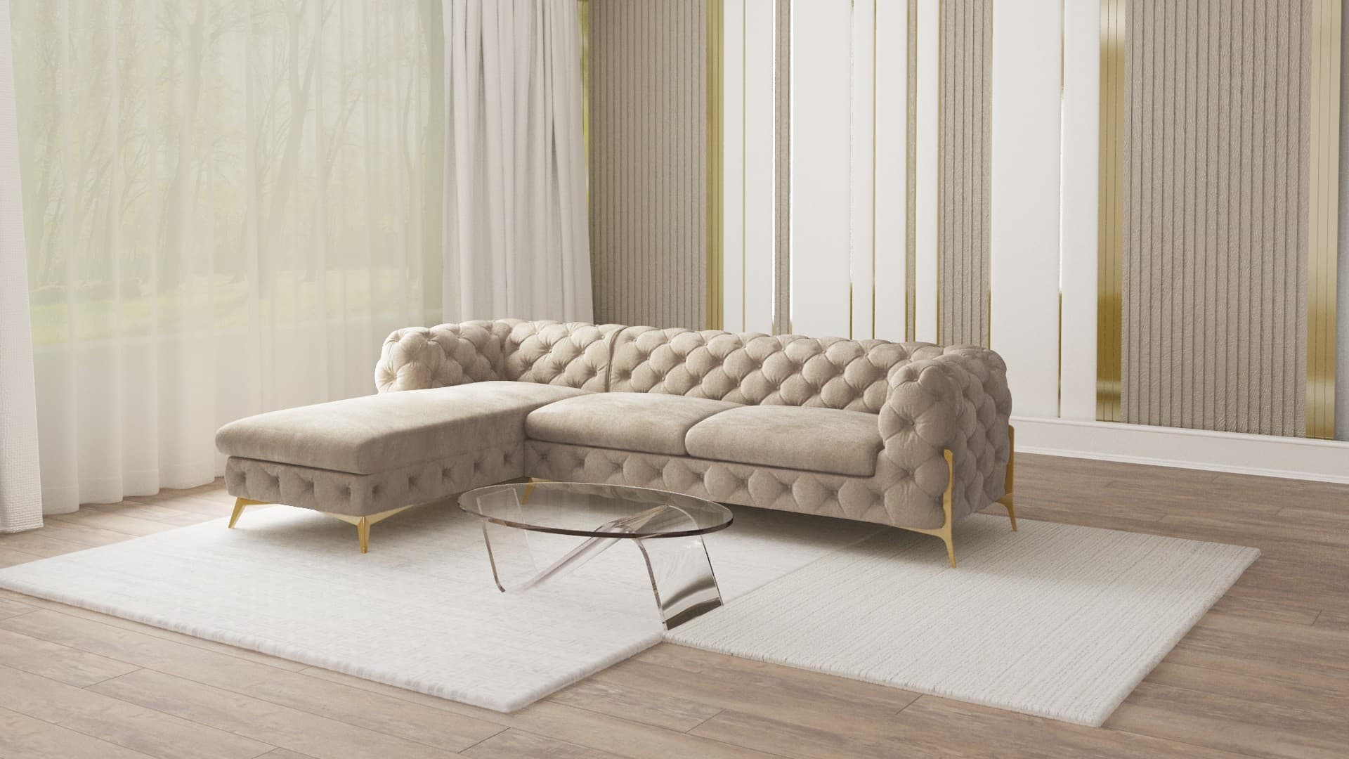 Links / Dunkle Creme